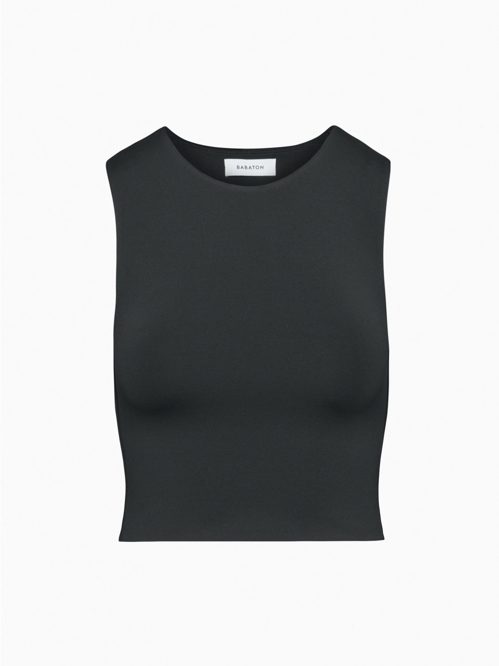 Aritzia Black High-Neck Cropped Tank